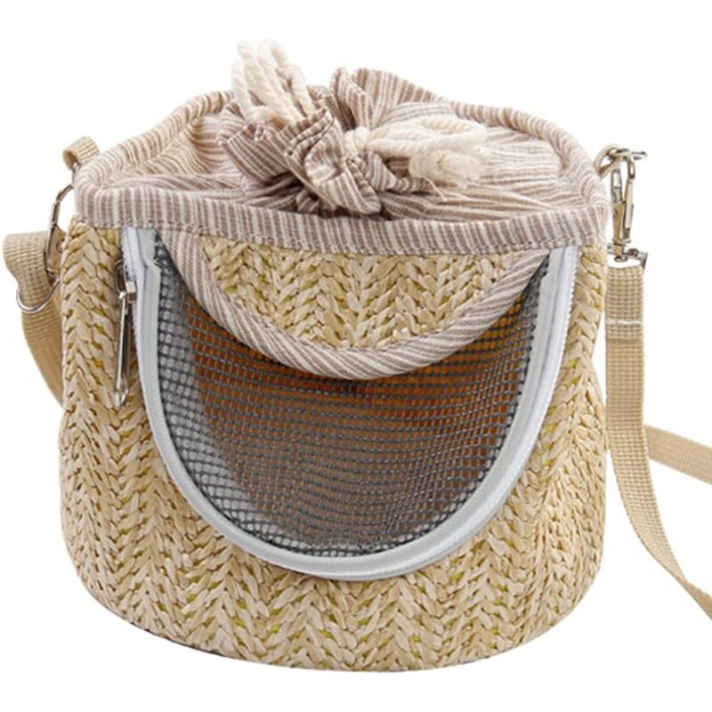 foto del prodotto zvd pet carrier bag portable breathable hamster carry bag travel handbag hiking warm winter bag with squirrel cage