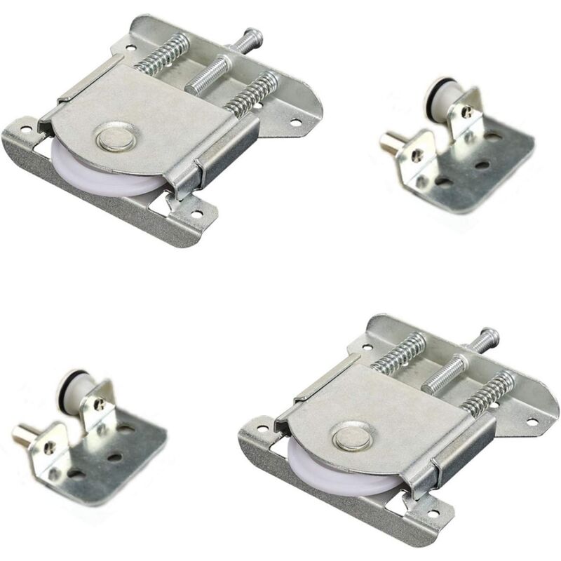 foto del prodotto zvd pezzi rulli per porte scorrevoli, ruote per mobili scorrevoli, guide per porte scorrevoli di armadi, finestre, puleggia per mobili in metallo