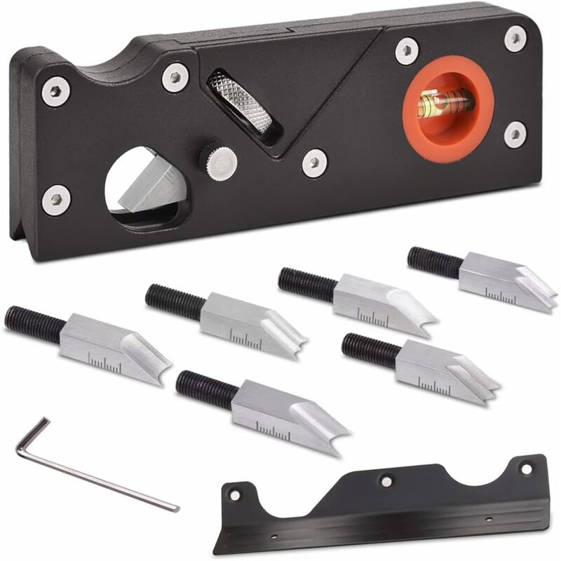 foto del prodotto zvd pialla per smussatura per falegnameria pialla manuale per lavorazione del legno, taglio e smussatura 7 lame 