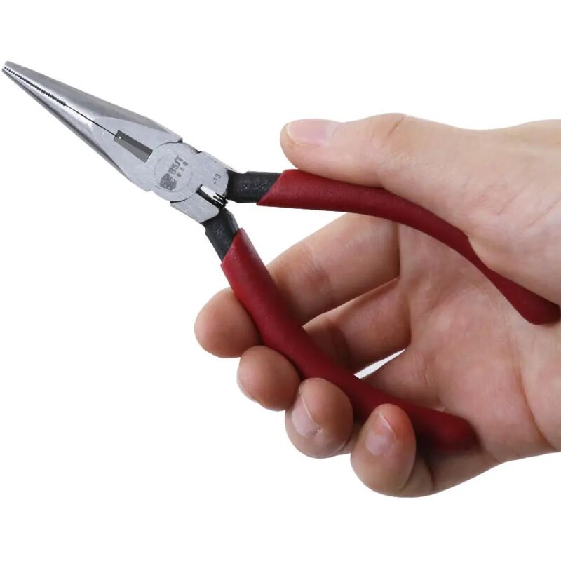 foto del prodotto zvd pinza a becchi lunghi da 125 mm pinza per crimpatura tagliafili strumenti per la creazione di gioielli manico rosso di alta qualit 