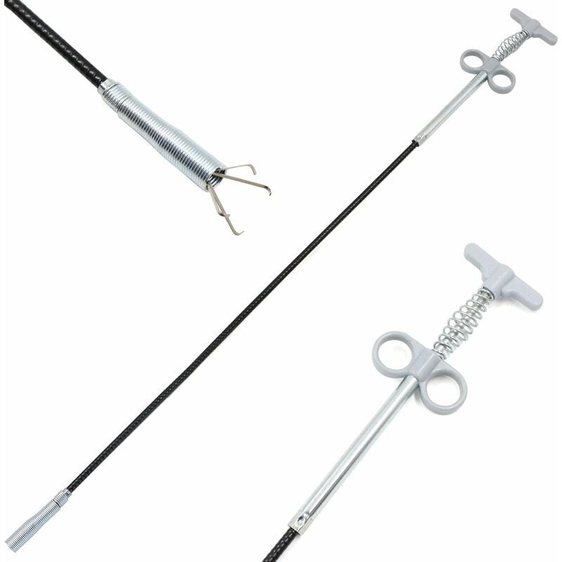 foto del prodotto zvd pinza flessibile a uncino strumento per la pulizia dei tubi strumento multifunzione per lavello del bagno della cucina lunghezza 90 cm