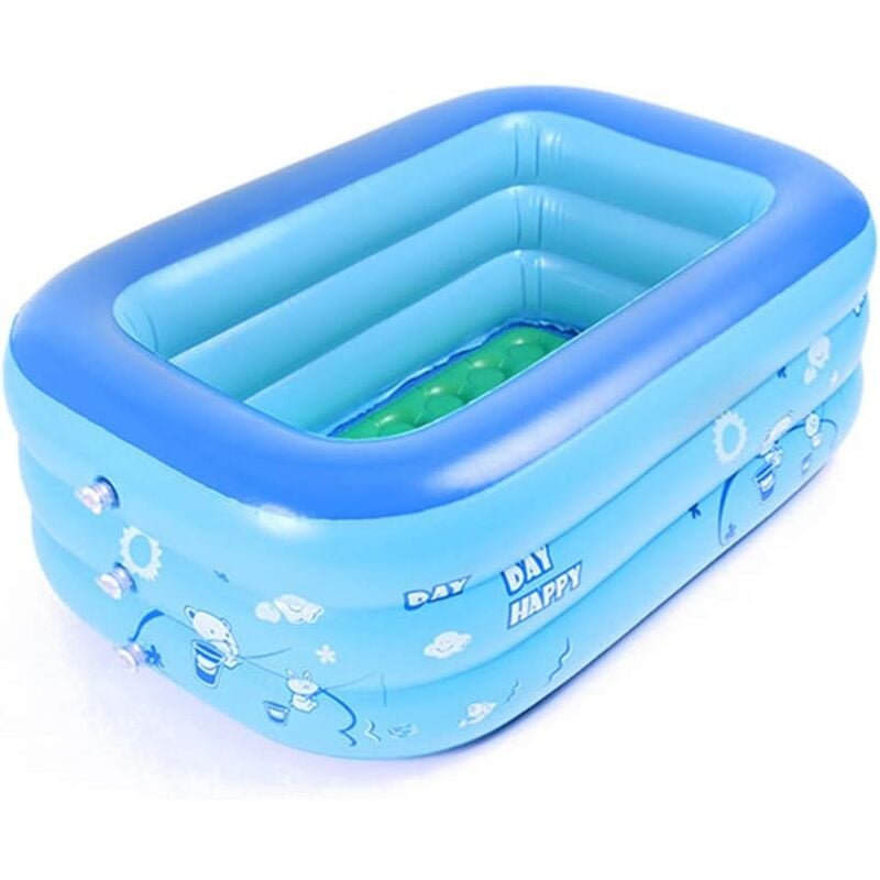 foto del prodotto zvd piscina gonfiabile per bambini pieghevole in pvc, rettangolare 120 x 70 x 35 cm 