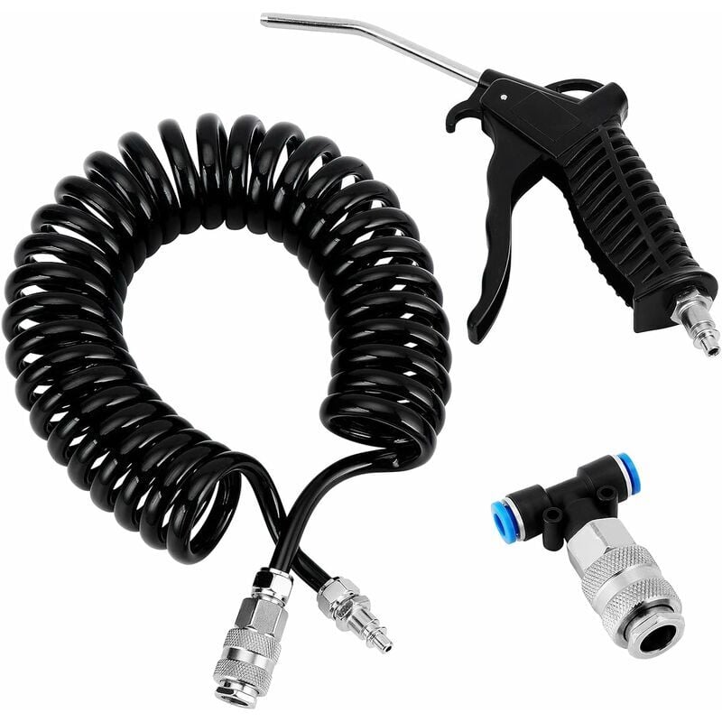 foto del prodotto zvd pistola ad aria compressa con tubo flessibile a spirale da 5 metri pistola antipolvere per camion furgone camion per impieghi gravosi con