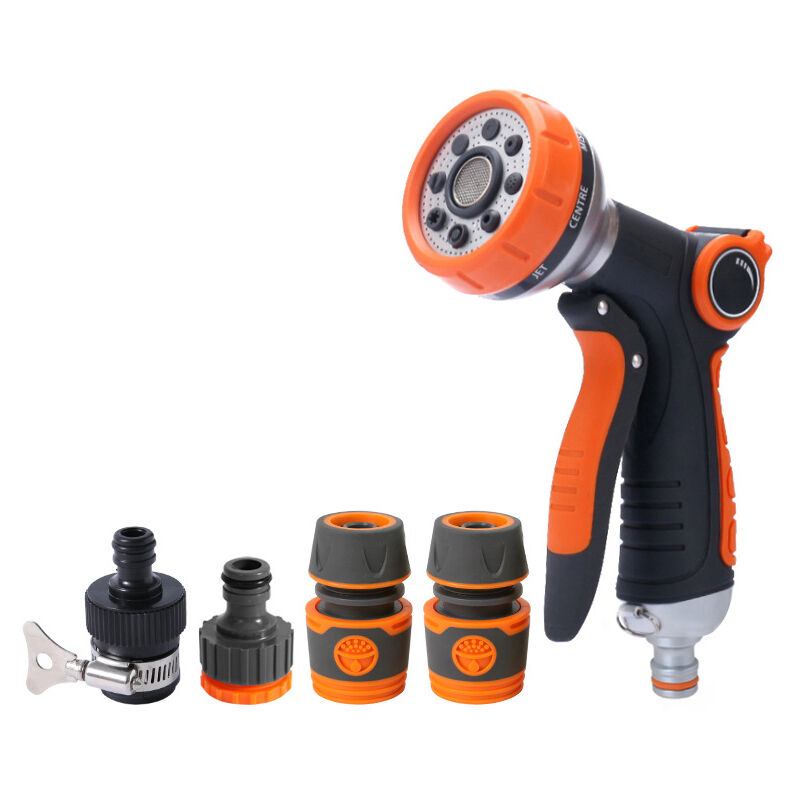 foto del prodotto zvd pistole per irrigazione da giardino, 8 funzioni, spruzzatore per doccia da giardino, 5 pezzi