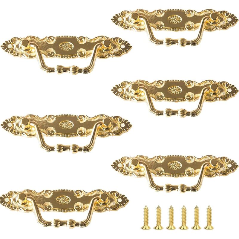 foto del prodotto zvd pomelli e maniglie per mobili, 6 pezzi maniglia per cassetti antica, maniglie per mobili antiche, per cassetti, armadi, credenze, decorazione