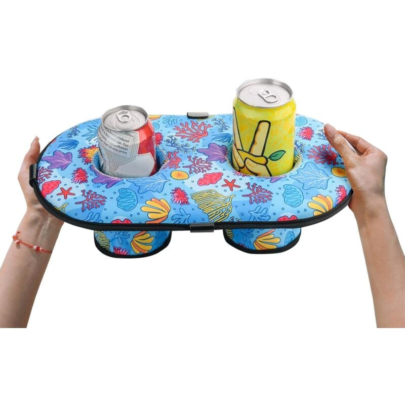 foto del prodotto zvd pool floats,2 hole neoprene pool drink holder, floating pool cup holder tray 2 hole pool drink floats