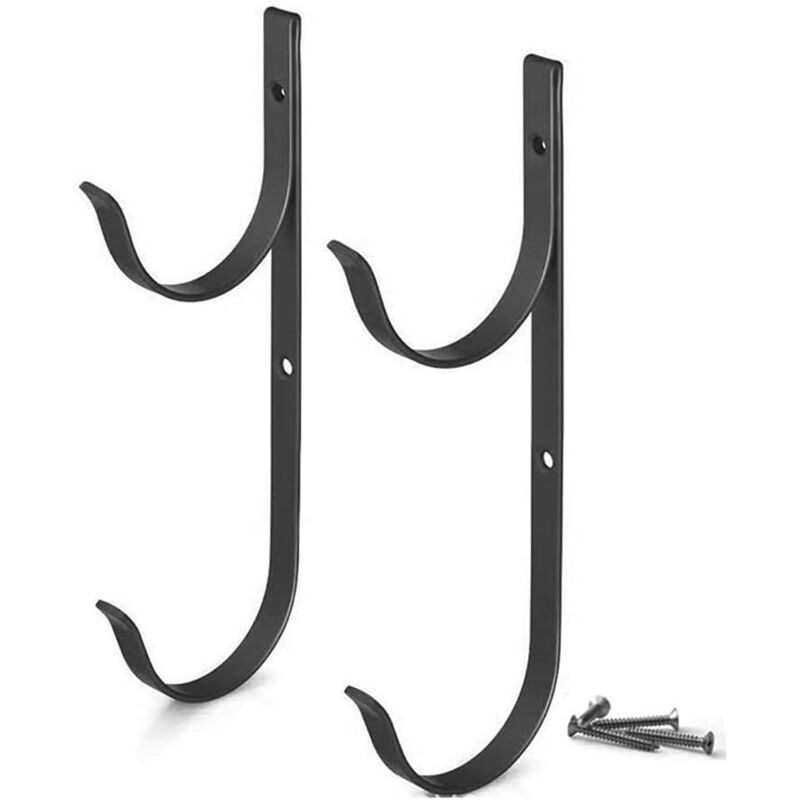 foto del prodotto zvd pool pole bracket, aluminum pool hooks, for telescopic poles, skimmers, leaf rakes, net, brush, vacuum hose silver, 2 pcs 