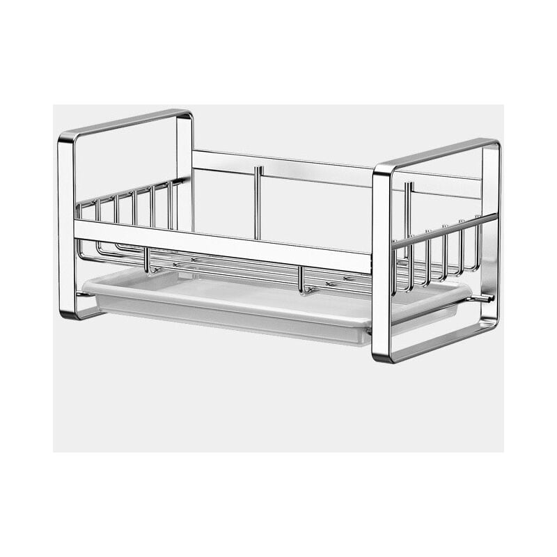 foto del prodotto zvd porta spugna, porta spugna per lavello in acciaio inox 304, organizer per lavello da cucina con vassoio raccogligocce rimovibile, ripiano per