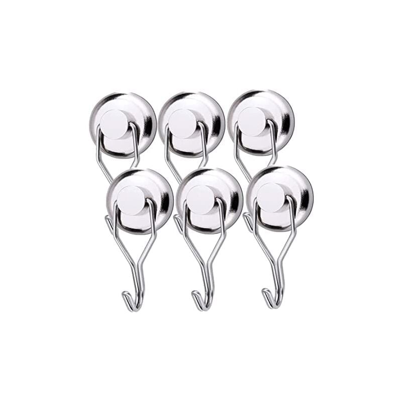 foto del prodotto zvd powerful magnetic hook 45kg 32d magnetic fridge hook neodymium swivel magnet hook magnetic hooks for kitchen dish towel table 6pcs