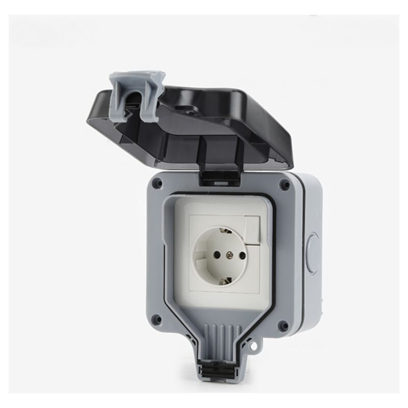 foto del prodotto zvd presa impermeabile ip66 con interruttore e scatola di giunzione impermeabile presa a muro antipolvere per esterni per cucina, bagno, garage,