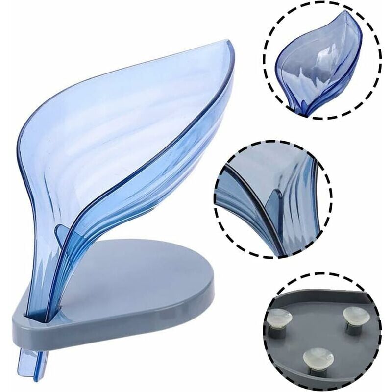 foto del prodotto zvd pz portasapone, scatola di scarico del sapone, portasapone a foglia, portasapone cavo a forma di foglia, portasapone antiscivolo autodrenante