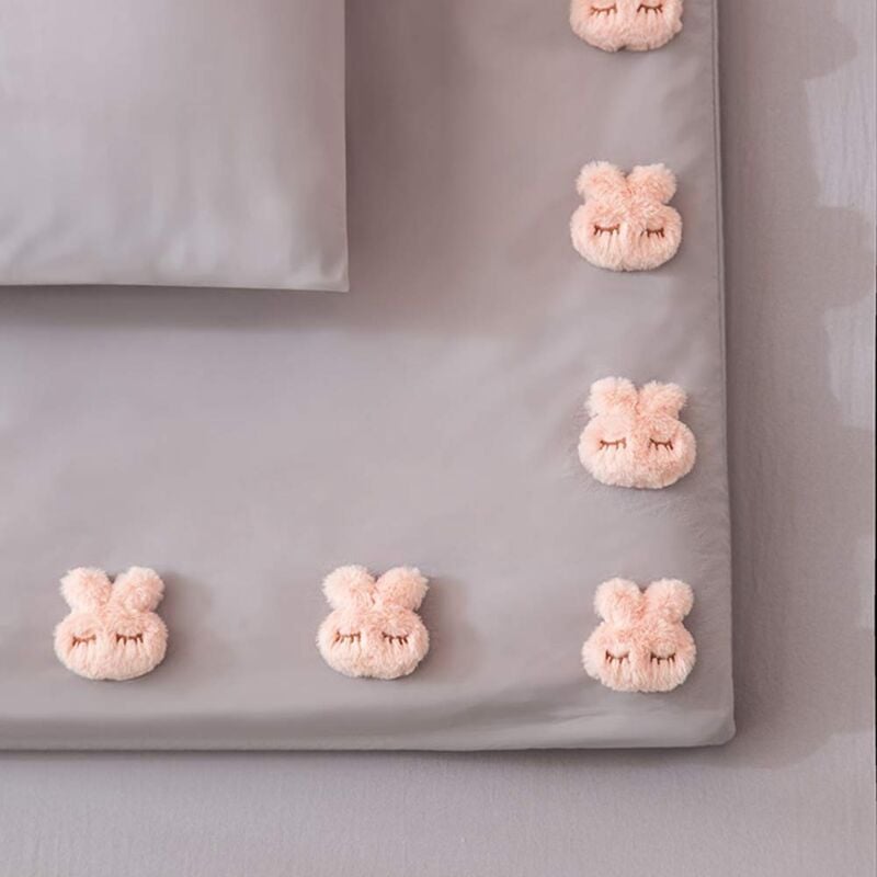 foto del prodotto zvd rabbit shaped bed sheet clips, non slip fitted quilt sheet holder clip, bed sheet clips set, socks mattress fixing fixer gray 16pcs 