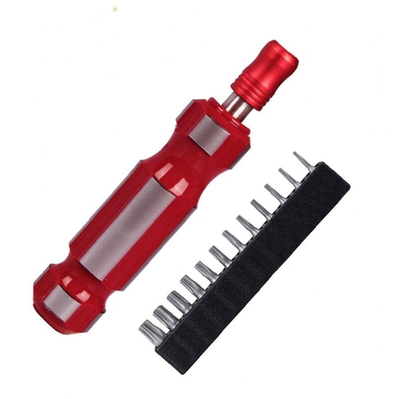foto del prodotto zvd ratchet screwdriver kit with self locking handle high strength diy household repair tool 13 pcs fasteners