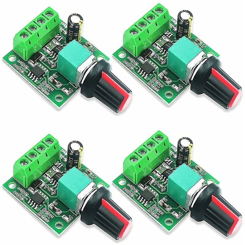 foto del prodotto zvd regolatore di velocit pwm da 4 pezzi, regolatore di velocit del motore cc 1,8 v 3 v 5 v 6 v 12 v 2 a 1803bk, interruttore di azionamento