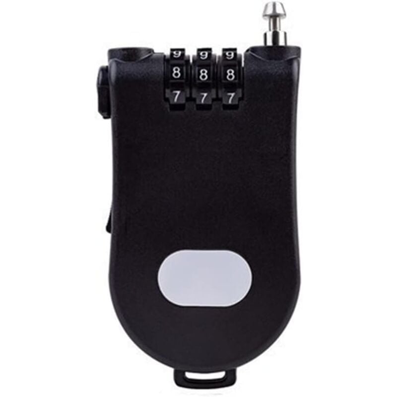 foto del prodotto zvd retractable combination padlock with retractable 39in cable for bike luggage blue black 