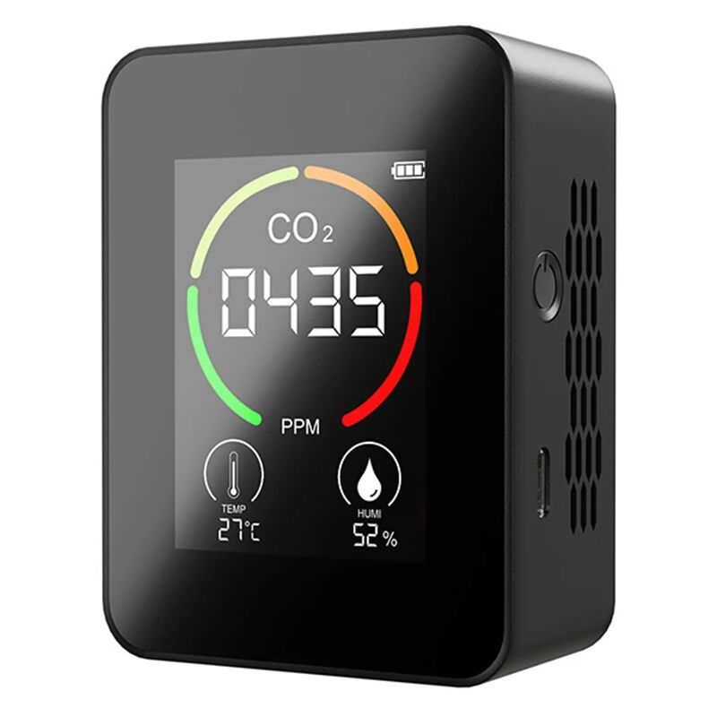 foto del prodotto zvd rilevatore di co2 multifunzionale e termoigrometro, monitor digitale intelligente