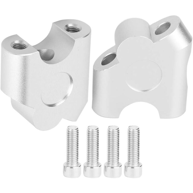 foto del prodotto zvd riser manubrio moto adattatore montaggio posteriore per manubri da 22 mm cromato 