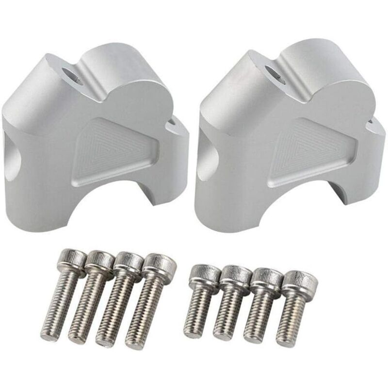 foto del prodotto zvd riser manubrio moto argento 22mm bmw r1200gs lc r1250gs 1g13 k501 coppia 