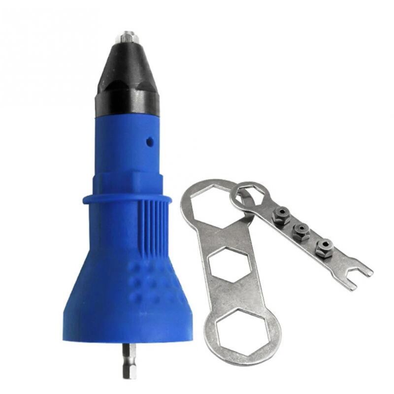 foto del prodotto zvd rivettatrice elettrica per rivetti adattatore per trapano a batteria per rivetti blu