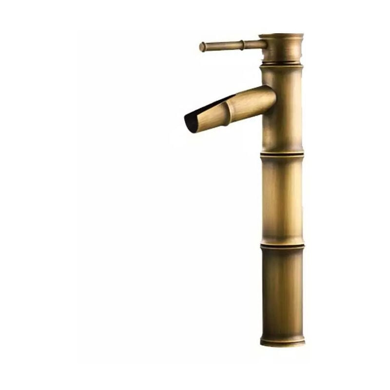 foto del prodotto zvd robinet de bassin en cuivre antique style europ en lavabo en bambou eau chaude et froide