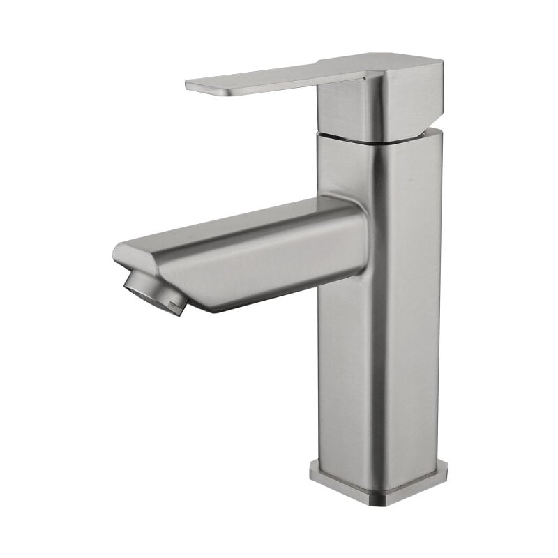 foto del prodotto zvd robinet de lavabo monotrou en acier inoxydable bross eau chaude et froide