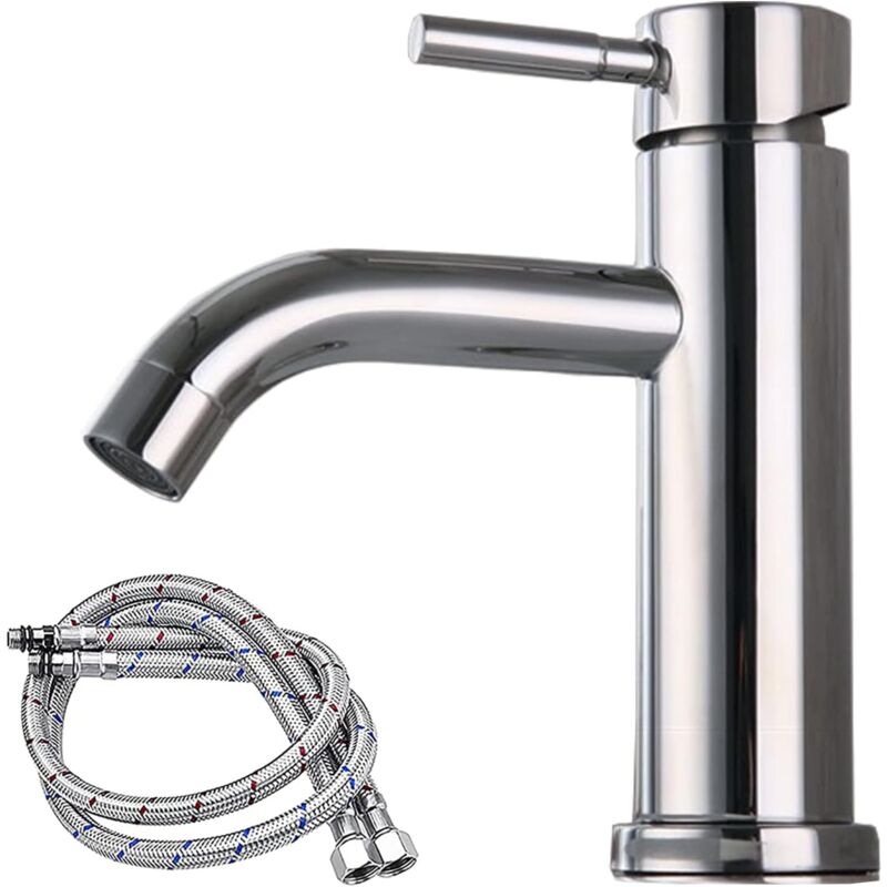 foto del prodotto zvd robinet de salle de bain robinet de lavabo en acier inoxydable utilisation dans la salle de bain argent 