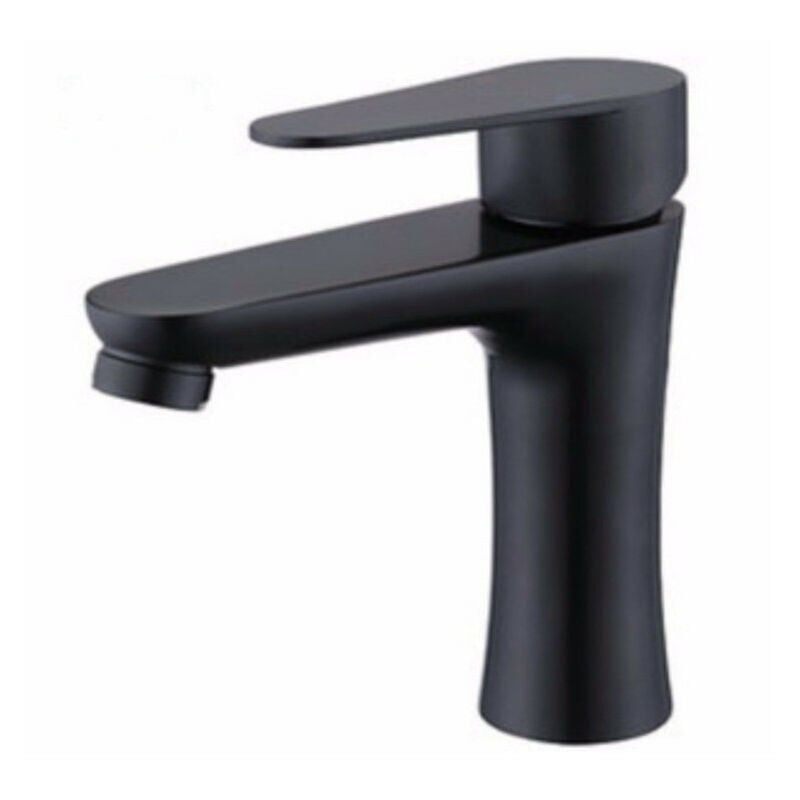 foto del prodotto zvd robinet de salle de bains moderne en noir mat poign e unique eau chaude et froide r glable
