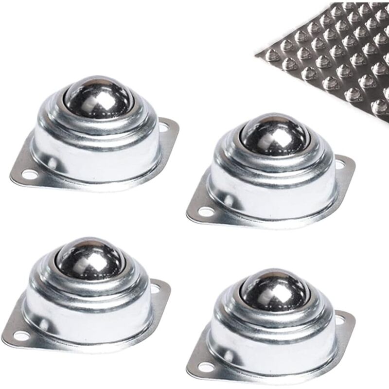 foto del prodotto zvd rotelle per mobili con trasferimento a sfera set di 4 per carrello scorrevole per bagagli, con flangia di montaggio inferiore sfera in