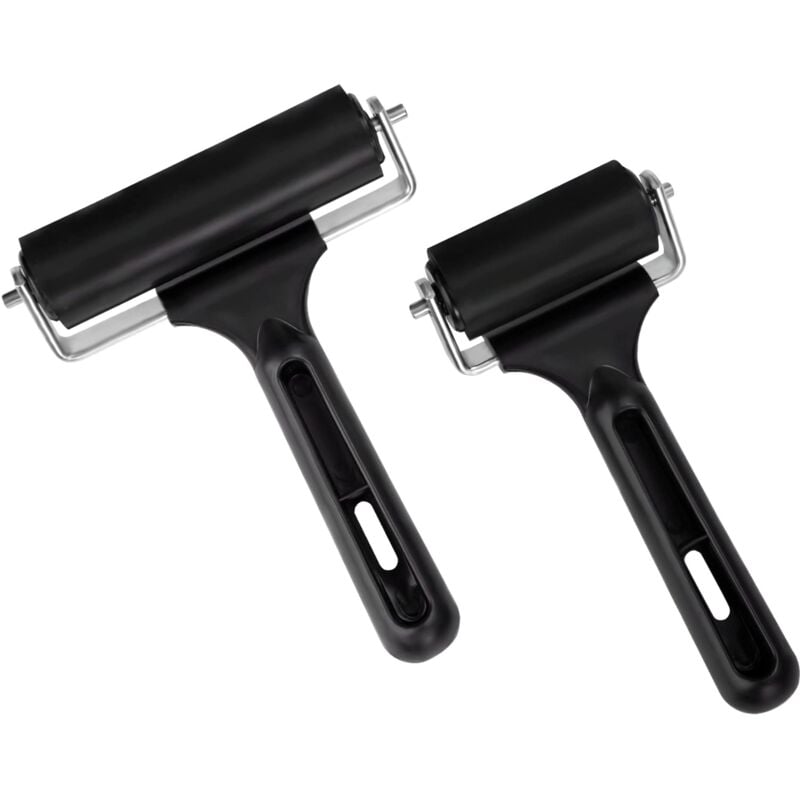 foto del prodotto zvd rubber art roller 2pcs rubber ink roller roller engraving tool for presser blocks printing art craft oil painting stamping 6cm and 10cm 