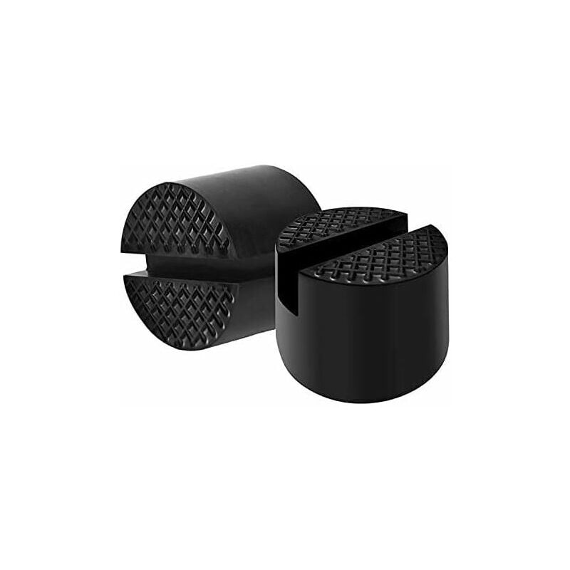 foto del prodotto zvd rubber block buffer auto hydraulic jack cushion car jack solid auto lifts protect the underbody when lifting the car diameter 48mm, black,2pcs 