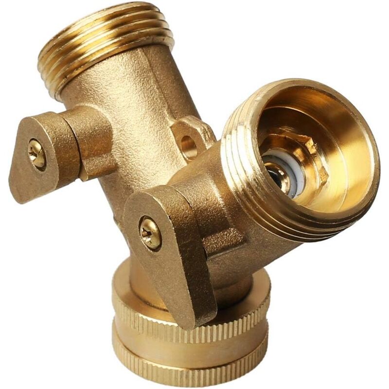 foto del prodotto zvd rubinetto doppio per lavatrice raccordo per tubo flessibile in ottone a forma di y con maniglia regolabile standard europeo 