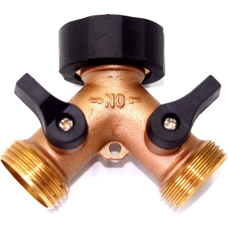 foto del prodotto zvd rubinetto in ottone a 2 vie deviatore per tubo da giardino, timer per splitter da giardino 1 