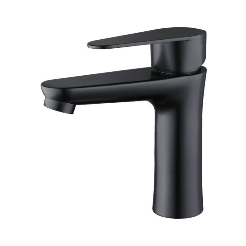 foto del prodotto zvd rubinetto per bagno nero opaco elegante miscelatore per lavabo per acqua fredda calda, lavaggio a mano