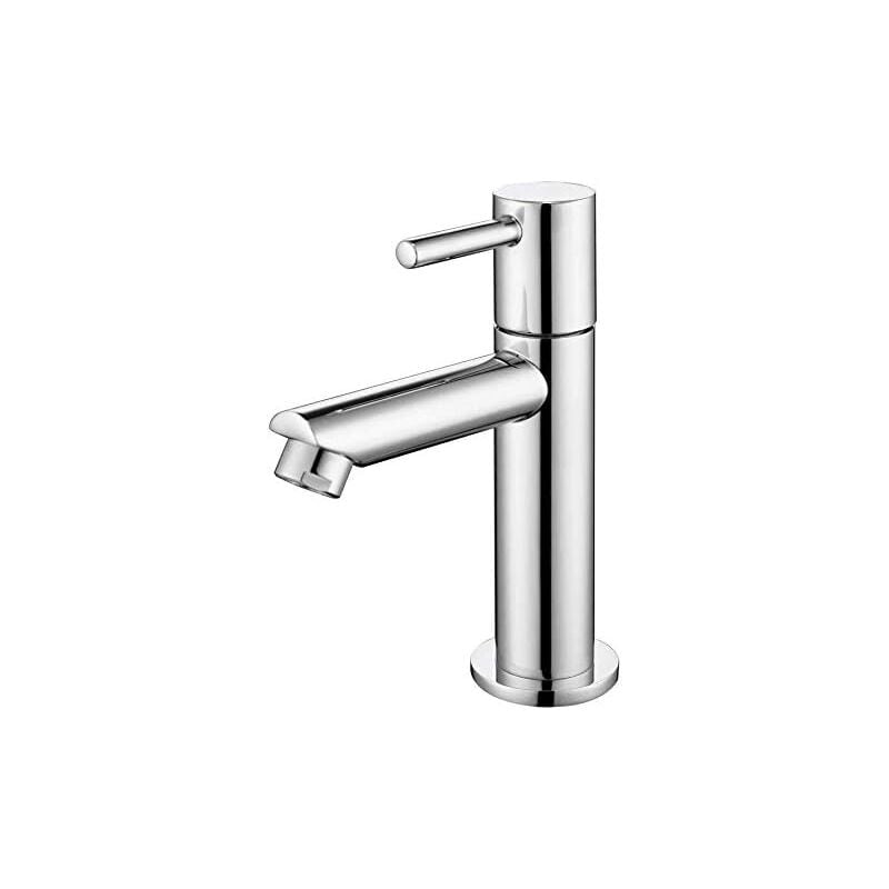 foto del prodotto zvd rubinetto per lavandino del bagno solo acqua fredda, superficie cromata in rame resistente