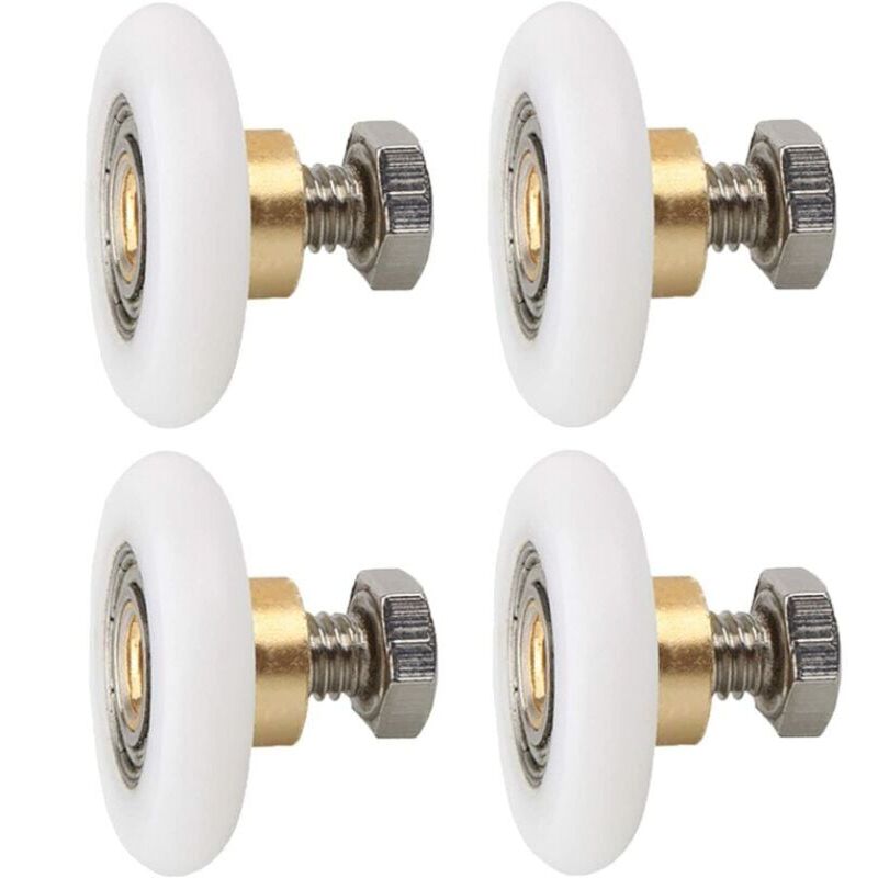 foto del prodotto zvd rullo per porta doccia set di 4 ruote di ricambio per porta doccia scanalata diametro 23 mm 