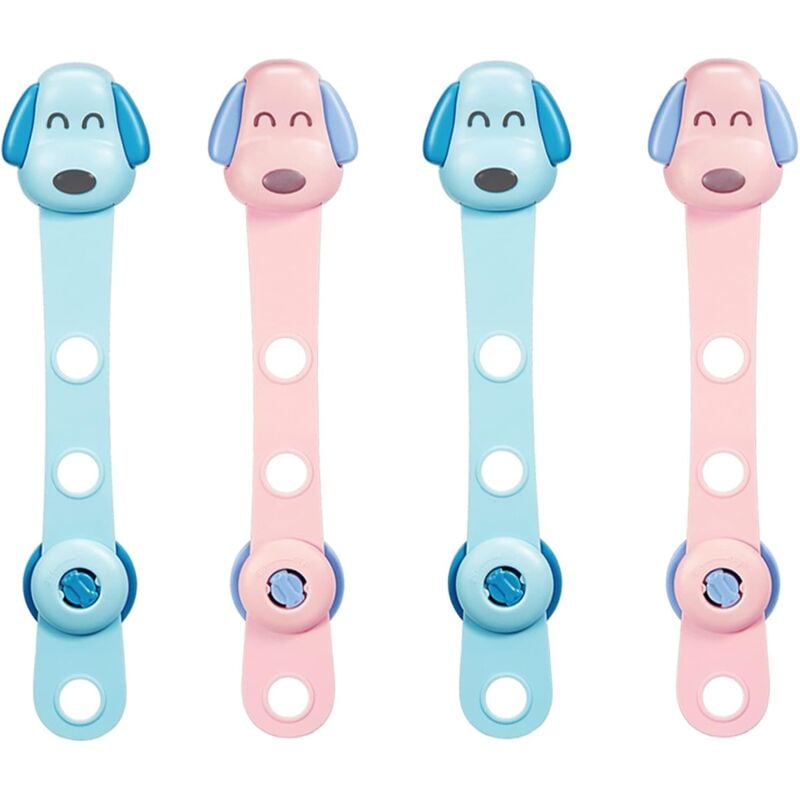 foto del prodotto zvd safety baby locks 4pcs safety locks for drawer cupboard safety child cupboard baby safety lock for drawer, door, fridge no tool needed 