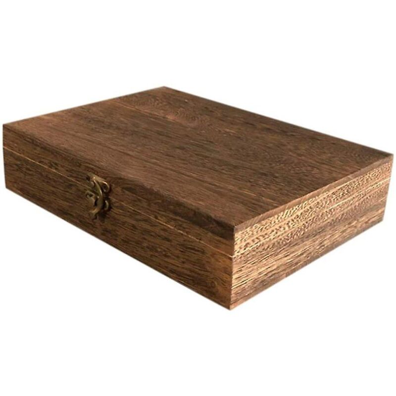 foto del prodotto zvd scatola di legno con coperchio decorativa, vintage, per riporre gioielli, organizer porta gioielli, marrone