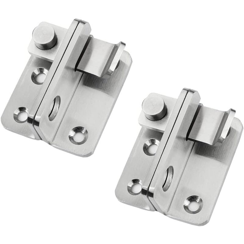 foto del prodotto zvd security door latches, 40x45mm door lock, brushed stainless steel finish 2 x latch 