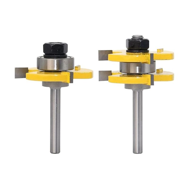 foto del prodotto zvd seghetto alternativo per lavorazione del legno con fresa a tenone a tre denti con gambo a t impugnatura da 6 mm, dente quadrato