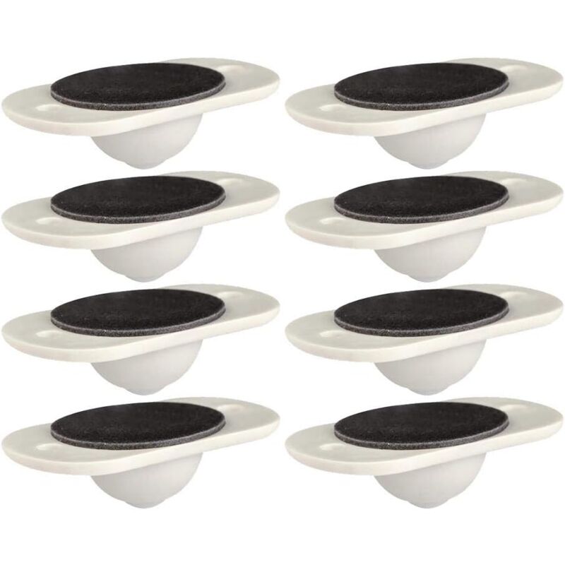 foto del prodotto zvd self adhesive swivel casters, mini cute casters solid plastic swivel casters 360 furniture casters 8pcs