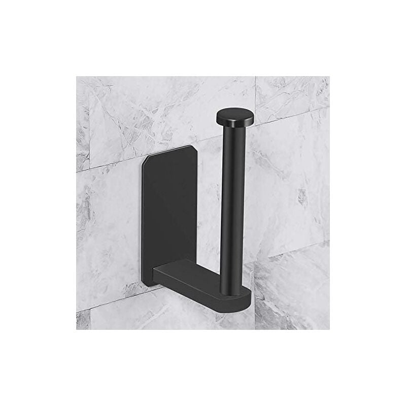 foto del prodotto zvd self adhesive toilet paper holder, no drilling toilet paper holder self adhesive paper holder stainless steel toilet paper holder black 