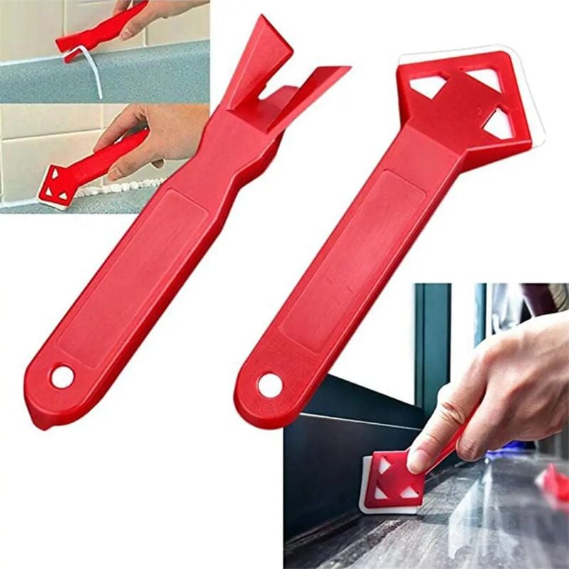 foto del prodotto zvd set di 2 spatole in silicone per rimuovere la colla dal vetro stucco di finitura e sigillatura