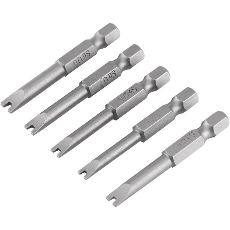 foto del prodotto zvd set di 5 punte per cacciavite magnetico con gambo esagonale e testa a forma di u da 50 mm 1 4 per cacciavite elettrico