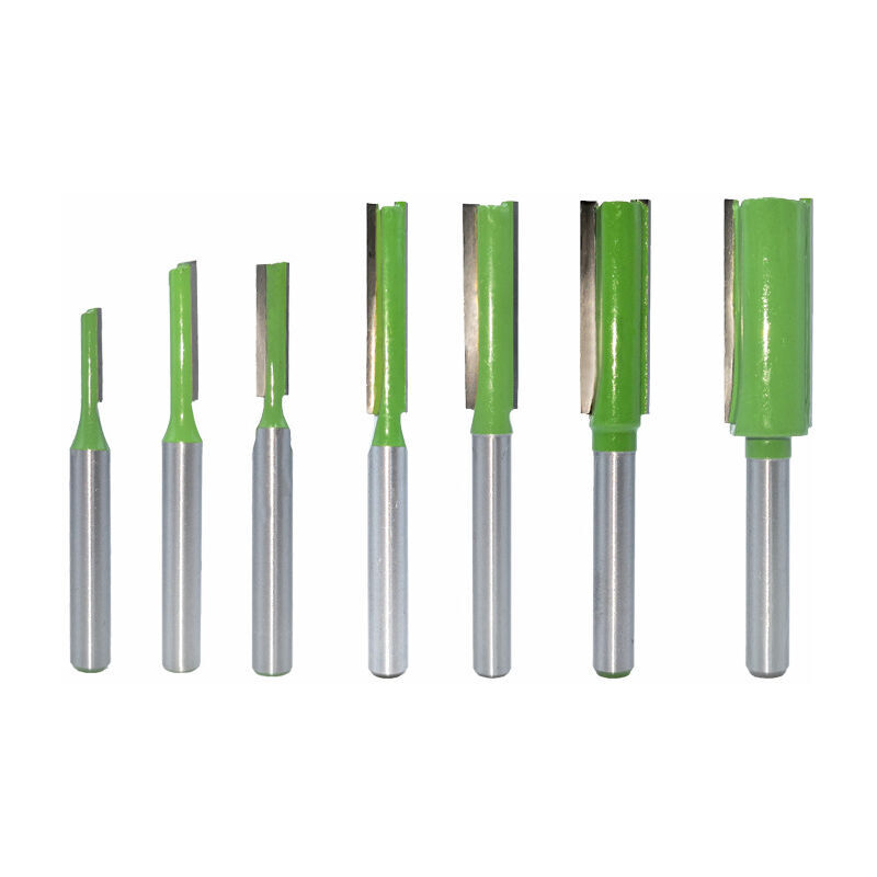 foto del prodotto zvd set di 7 punte per fresatrici dritte con gambo da 6 mm fresa per lavorazione del legno con taglio dritto, fresa per rifiniture a filo, set di