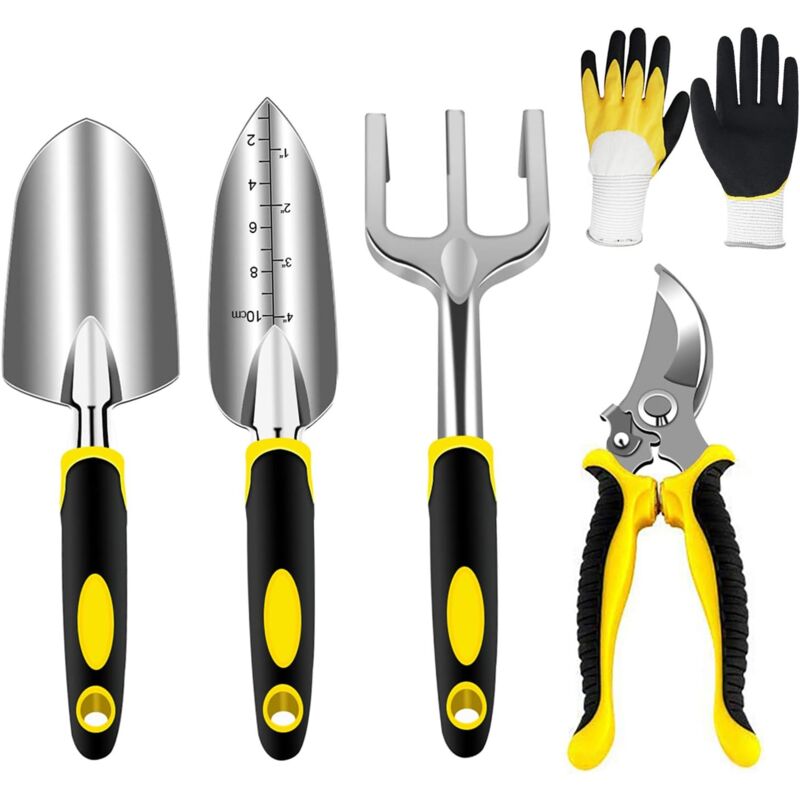 foto del prodotto zvd set di attrezzi da giardino con testa in alluminio resistente kit da giardinaggio con tagliaerba