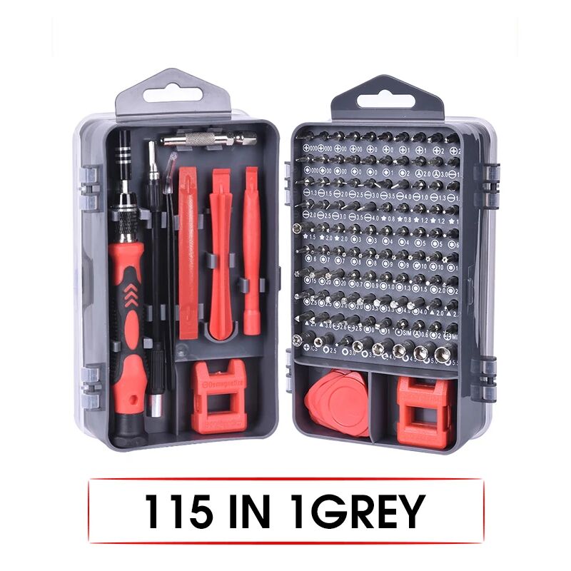 foto del prodotto zvd set di cacciaviti 115 in 1 punte per viti a taglio di precisione kit di combinazione magnetica per riparazioni domestiche