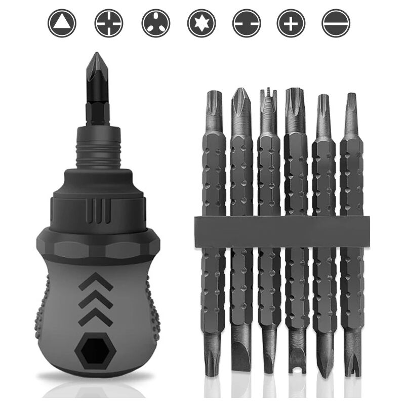 foto del prodotto zvd set di cacciaviti a cricchetto magnetici phillips a taglio cacciavite a doppio scopo strumenti di riparazione multifunzionali