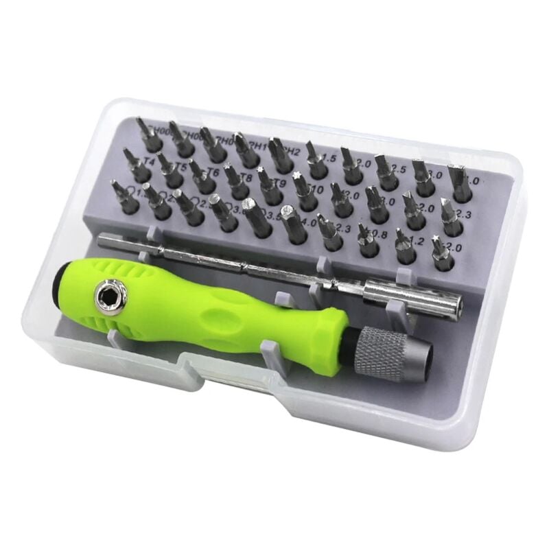 foto del prodotto zvd set di cacciaviti magnetici di precisione 32 in 1 per la riparazione di telefoni cellulari e fotocamere con fessura