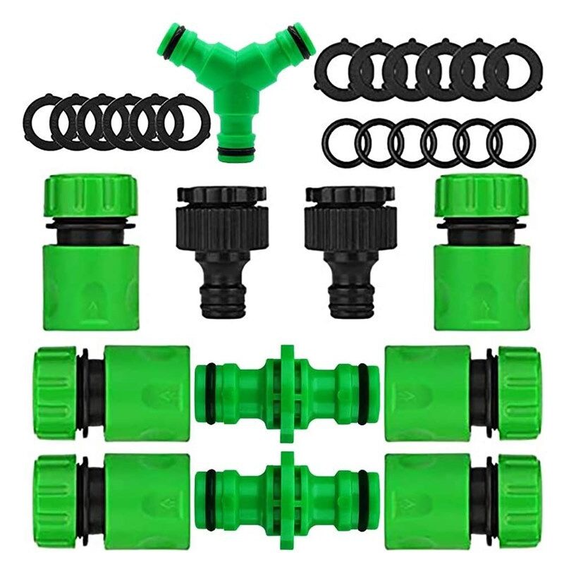 foto del prodotto zvd set di connettori per tubo flessibile da giardino veloce e comodo, 29 pezzi verde 