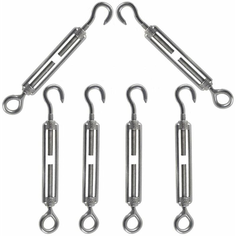 foto del prodotto zvd set di ganci e occhielli per tenditore in acciaio inossidabile regolabile heavy duty m5 set da 6 pezzi 